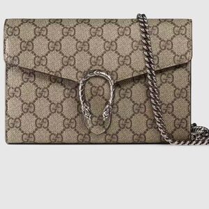 Gucci Dionysus Crossbody Monogram Supreme Chain Wallet Worn Once